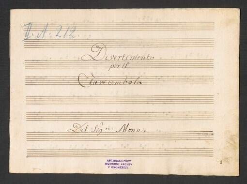Divertimento: Per il Clavicembalo
