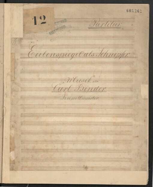 Eulenspiegel als Schnipfer: Partitur