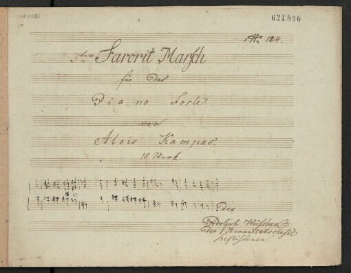 5ten Favorit Marsch: für das Piano Forte, 18 Werk