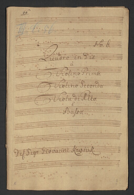 Quadro in Dis: 2 Violino, Viola di Alto, Basso