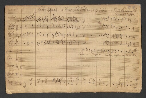 Salve Regina: 4 VOces Solo Violino et 3 Violae ; Litaniae B.M.V. : 2 Violini, 3 Violae, 4 Voces cum Organo