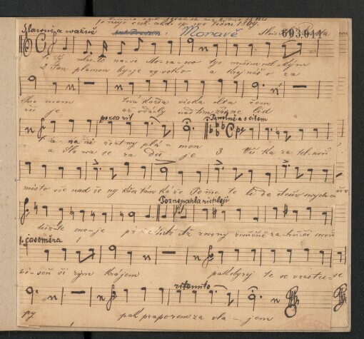 Moravě: Sbor věnován čes. akd. sp. ve Vídni 1869