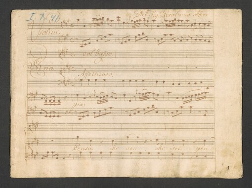 Aria: Violini, Basso