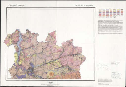 Geologická mapa ČR. 03-12 ; 03-11. Frýdlant