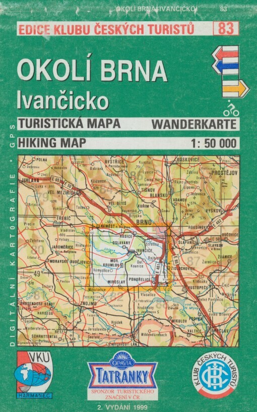 Okolí Brna - Ivančicko: turistická mapa