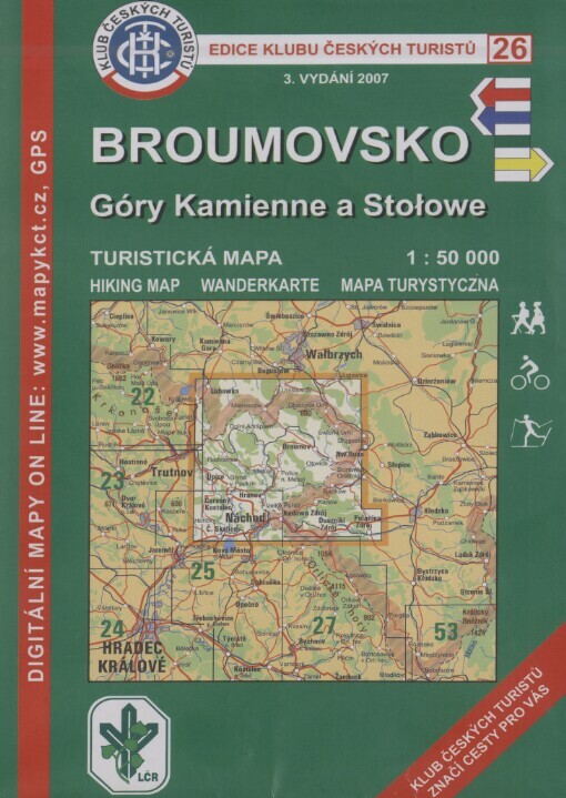 Broumovsko: Góry Kamienne a Stołove : turistická mapa 1:50 000