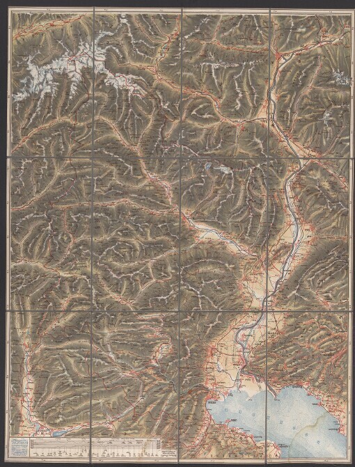 Handkarte von Vorarlberg und angrenzenden Gebieten