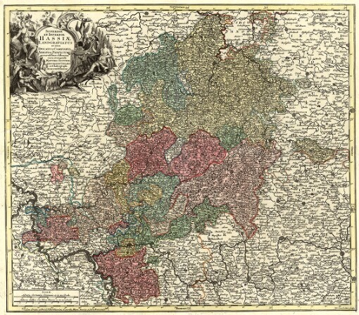 Superior et Inferior Hassiae Landgraviatus in suos Ducatus, Comitatus Abbatias Praefectur. accuratissime distinctus cura et impensis