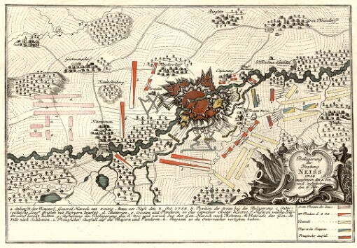 Belagerung der Vestung Neiss 1758 angefangen den 3. Oct. und aufgehoben den 6. Nov