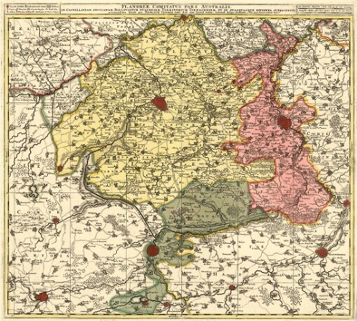 Flandriae Comitatus Pars Australis: In Castellaniam Insulanam, Balliviatum Duacensem, Territorium Tornacensem, Et In Suas Quasque Ditiones Subiacentes accuratissima divisa