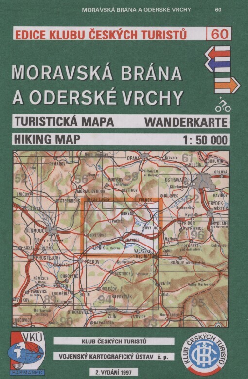 Moravská brána a Oderské vrchy: turistická mapa