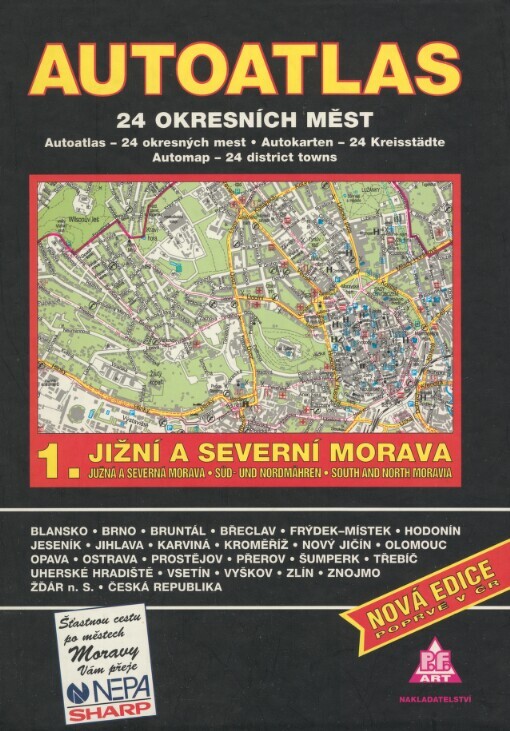 Autoatlas: 24 okresních měst. 1. Jižní a severní Morava