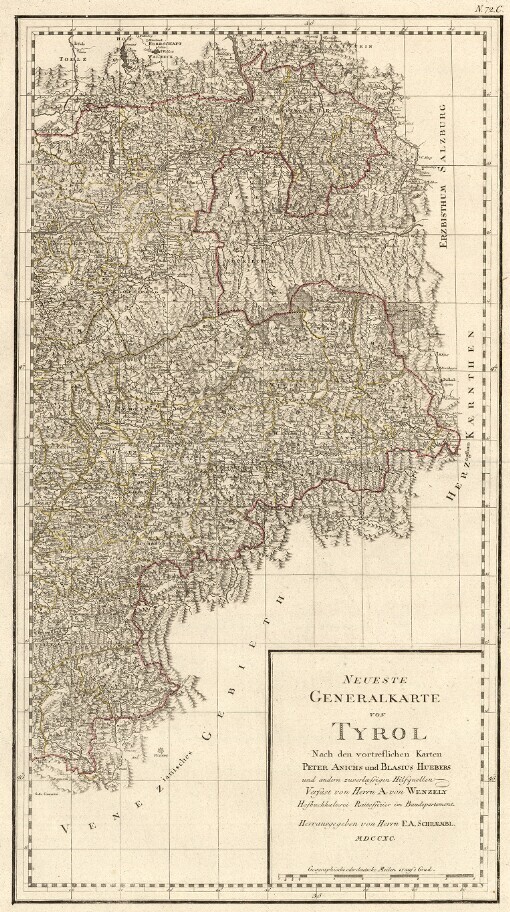 Neueste Generalkarte von Tyrol. N. 72.B-C