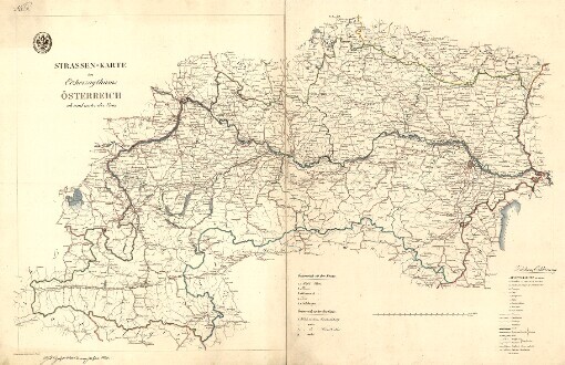 Strassen-Karte des erzherzogthums Österreich ob und unter der Enns