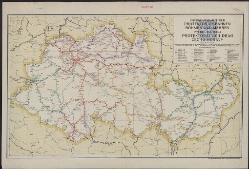 Übersichtskarte der Protektoratsbahnen Böhmen und Mähren: nach dem Betriebsstand vom 1.X.1940