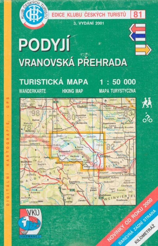 Podyjí - Vranovská přehrada: turistická mapa