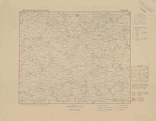 Karte der Gemeindegrenzen. Kuttenberg