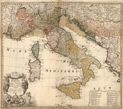 Italia in suos Statvs divisa et ex prototypo del'Isliano desumta: Gli Stati d'Italia, secondo le Osservationi