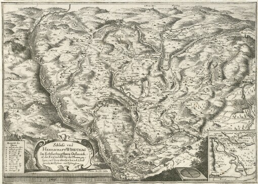 Schloss vnd Herrschaft Windthag Im Ertzhertzogthum Oestereich, ob der Enns. nahendt bey der Thonaw gelegen, mit ihrem Gantzen bezirck, Landt gerichts Wildtphans, vnd Fischwassern