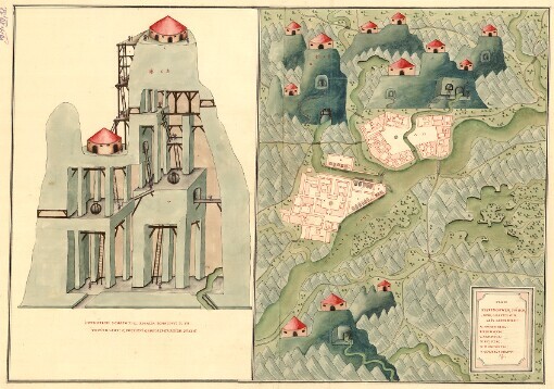 Plan des Bergwerg Münchberg, Grafen von Gois Geherich