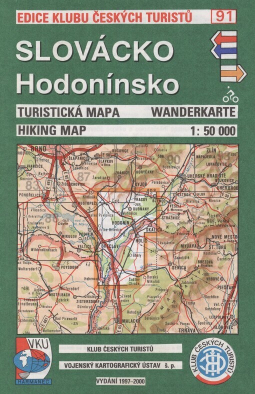 Slovácko, Hodonínsko: turistická mapa