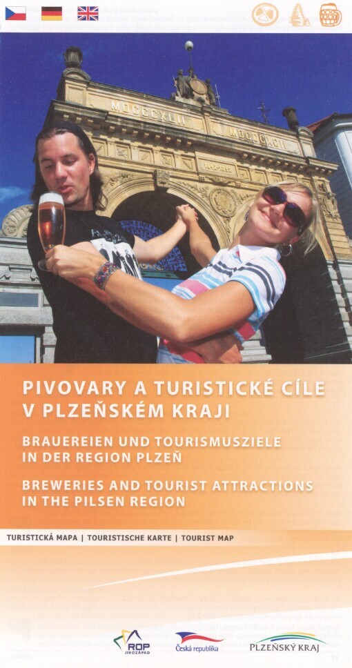 Pivovary a turistické cíle v Plzeňském kraji: turistická mapa = Brauereien und Tourismusziele in der Region Plzeň : touristische Karte = Breweries and tourist attractions in the Pilsen region : tourist map