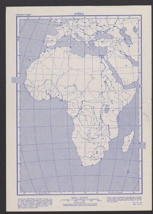 Afrika: obrysová mapa