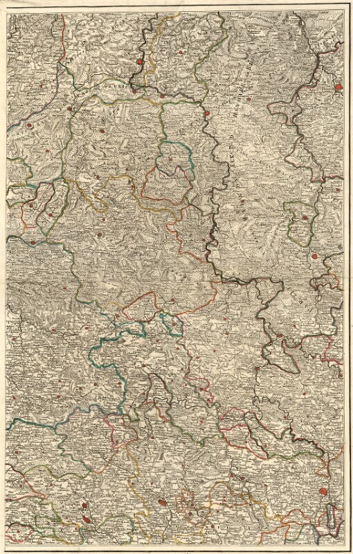 Carte Du Théatre De La Guerre Présente En Westphaliae Avec Les Pays Voisins