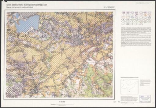 Mapa geofaktorů životního prostředí ČSR: Mapa významných krajinných jevů. 12-11. Žatec