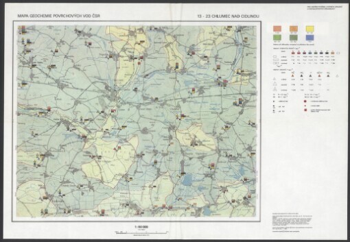 Mapa geochemie povrchových vod ČSR. 13-23. Chlumec nad Cidlinou
