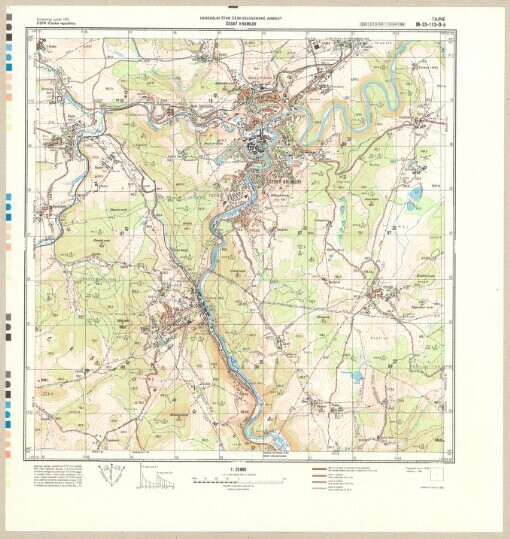 Český Krumlov: Česká republika. M-33-113-D-a