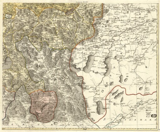 [Mappa Electoratus et Ducatus Bavariae Superioris et Inferioris, Ducatus Neoburgesis cum Episcopatibus Frisingensi Ratisbonensi Passaviensi et Praepositura Bergtolsgadensi]. Fol. IV