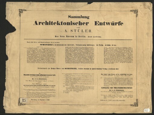 Sammlung Architektonischer Entwürfte: Das Neue Museum in Berlin. Erste Lieferung
