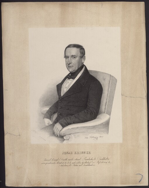 Ignaz Krinner: kaiserl: königl. Rath mähr. ständ. Landschafts Buchhalter, correspondirendes Mitglied der k.k. mäh. schles. Gesellschaft zur Beförderung des Ackerbaues der Natur und Landeskunde & &