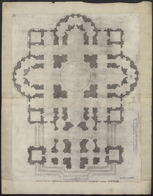 Aedis D. Petri Ixnographia ex ipso Ant. Santigalli Exemplari Romae MDXLVIIII