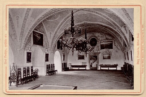 Burg Pernstein, Ritter Saal: Hrad Pernštýn, rytířska síu