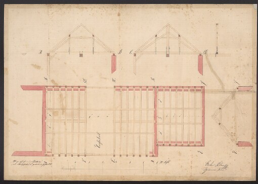 Wagenschupfen und Schuttboden am Wirthschaftshof gebaut im Jahre 1855