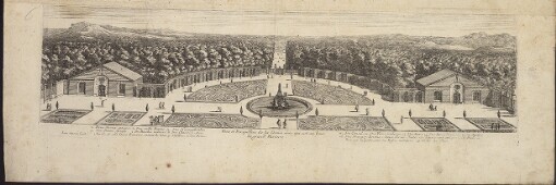 Veue et Perspectiue de la Demie Lune qui est au bout du grand Parterre
