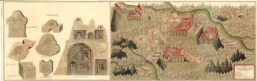 Plan deren Antiquen und des silber Bergwerg, Packstein, an Saann Flu. gelegen, auch mit denen Antiquen zu Saanek, Strauseneck. bis Heggenberg
