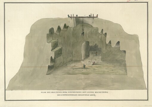 Plan des Gros Pichel Berg, von der Nord Seit, zu der beschreibung des Schmierenberger Bergwerges gehör