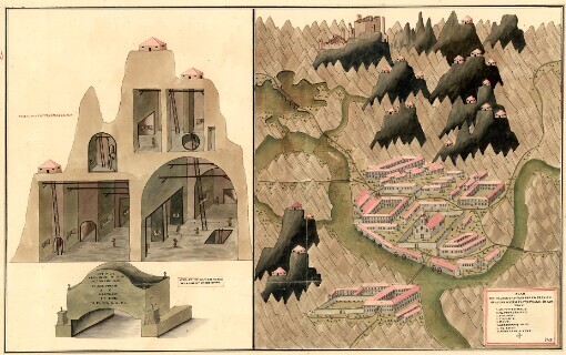 Plan des Silber und Plei Bergwergs, zu Gros und Klein Pusterwald, in Lupthal