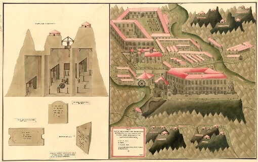 Plan deren Antiquen, und Silbergwerg Reiffenstein, am Pusterwald Flus, in Ober Steir, Her. Baron von Wait Monstorf geher