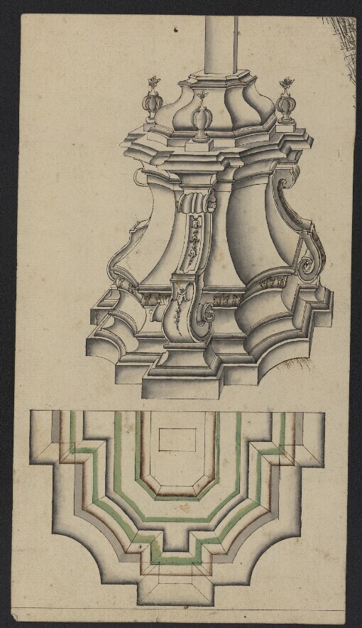 Perspektiva a půdorys sloupu