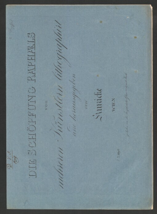 DIE SCHÖPFUNG RAPHAELS. 1tes Heft