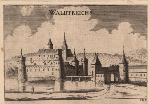 [Topographia Archidvcatvs Avstriae Inf- Modernae- seu Controfee vnd Beschreibung: aller Stätt Clöster vnd Schlösser wie sie anietzo stehen in dem Ertzhertzogtumb unter Osterreich. Das Viertl ob Mannhartsberg]. 127. Waldtreichs