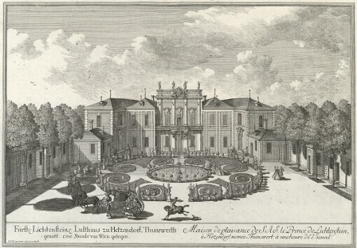Fürstl; Lichtenstein: Lusthaus zu Hetzendorf, Thunswerth genannt: eine Stunde von Wien gelegen: Maison de plaisance de S.A.S. le Prince de Lichtenstein, à Hezendorf, nominée Thunswert à une heure de Vienne. 6
