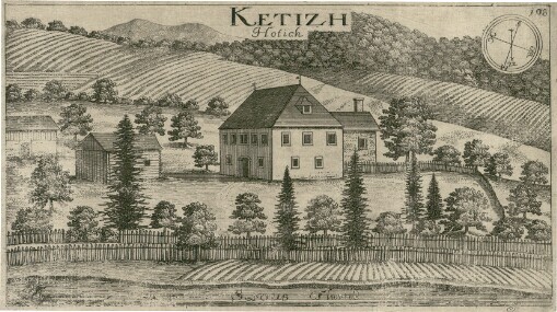 [Topographia Ducatus Carnioliae modernae das ist Controsee aller Stätt Märckht, Clöster, undt Schlösser, wie sie anietzo stehen in dem Hertzogthumb Crain]. 108. Ketizh = Holich