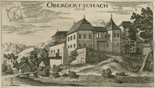 [Topographia Ducatus Carnioliae modernae das ist Controsee aller Stätt Märckht, Clöster, undt Schlösser, wie sie anietzo stehen in dem Hertzogthumb Crain]. 167. Obergertschach = Hrib