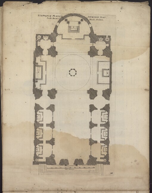Vestigium Templi Nominis Jesu. Jacobo Barotio a Viniola Architecto. 20