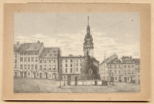 Krautmarkt mit dem Parnas und Rathhausthurm